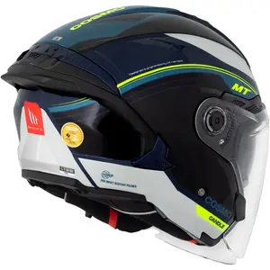 Imagem 3 de Capacete MT Cosmo SV Candle C7 - Azul (Aberto)