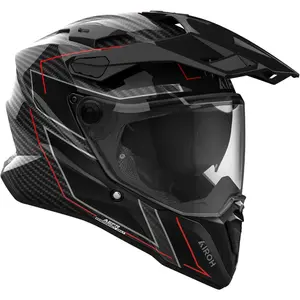 Imagem 2 de Capacete Airoh Commander 2 Carbon Stylish - Preto/Vermelho