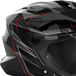 Imagem 4 de Capacete Airoh Commander 2 Carbon Stylish - Preto/Vermelho