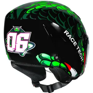 Imagem 8 de Capacete Race Tech Play Snake - Verde (Aberto)