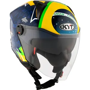 Imagem 5 de Capacete KYT D-City Diogo Moreira 2024 - Azul/Amarelo (Aberto)