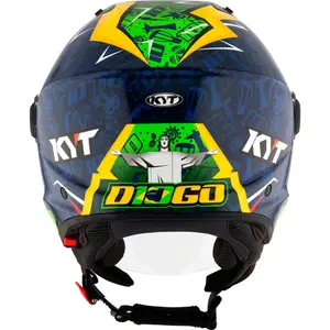 Imagem 8 de Capacete KYT D-City Diogo Moreira 2024 - Azul/Amarelo (Aberto)