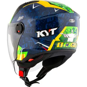Imagem 7 de Capacete KYT D-City Diogo Moreira 2024 - Azul/Amarelo (Aberto)