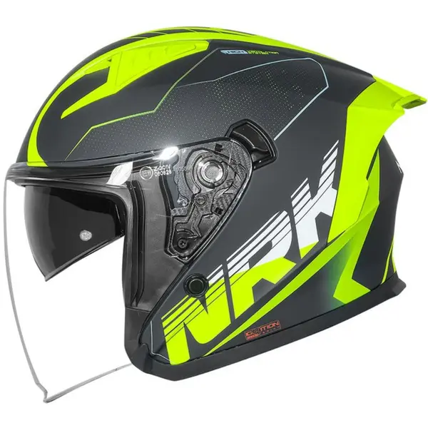 Imagem 1 de Capacete Norisk Downtown 2 Stage (Aberto) - Cinza/Amarelo Fluor Fosco
