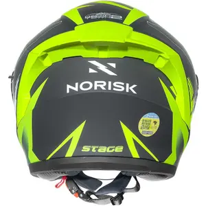 Imagem 4 de Capacete Norisk Downtown 2 Stage (Aberto) - Cinza/Amarelo Fluor Fosco
