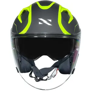 Imagem 3 de Capacete Norisk Downtown 2 Stage (Aberto) - Cinza/Amarelo Fluor Fosco