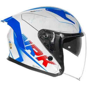 Imagem 2 de Capacete Norisk Downtown 2 Stage (Aberto) - Branco/Azul/Vermelho