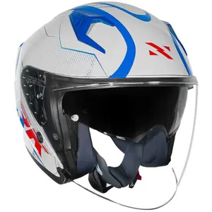 Imagem 4 de Capacete Norisk Downtown 2 Stage (Aberto) - Branco/Azul/Vermelho