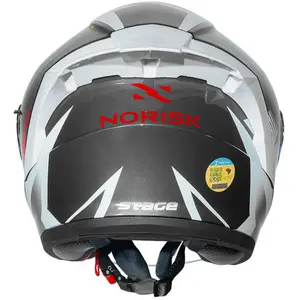 Imagem 9 de Capacete Norisk Downtown 2 Stage (Aberto) - Cinza Titânio/Branco