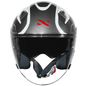 Imagem 5 de Capacete Norisk Downtown 2 Stage (Aberto) - Cinza Titânio/Branco