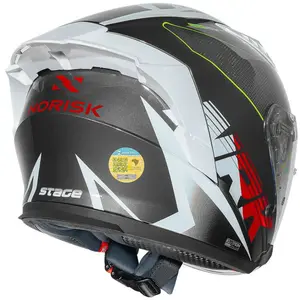 Imagem 7 de Capacete Norisk Downtown 2 Stage (Aberto) - Cinza Titânio/Branco
