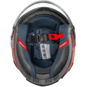 Imagem 9 de Capacete Norisk Downtown 2 Provenza (Aberto) - Preto/Vermelho
