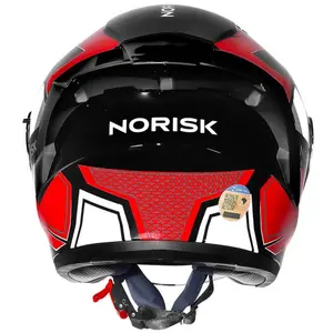 Imagem 10 de Capacete Norisk Downtown 2 Provenza (Aberto) - Preto/Vermelho