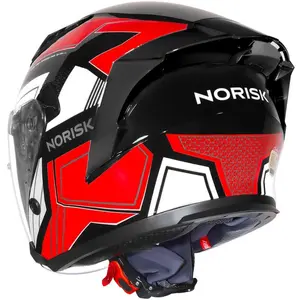 Imagem 7 de Capacete Norisk Downtown 2 Provenza (Aberto) - Preto/Vermelho