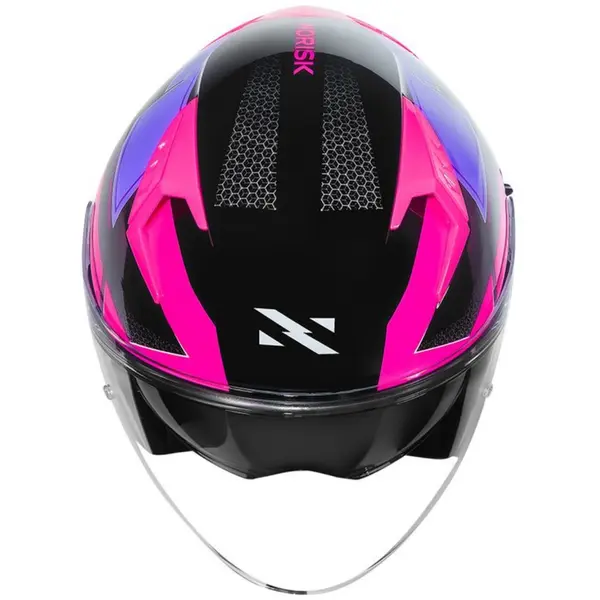 Capacete Norisk Downtown 2 Provenza (Aberto) - Preto/Roxo - Grid