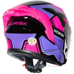 Imagem 3 de Capacete Norisk Downtown 2 Provenza (Aberto) - Preto/Roxo