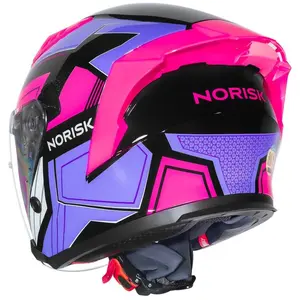 Imagem 6 de Capacete Norisk Downtown 2 Provenza (Aberto) - Preto/Roxo
