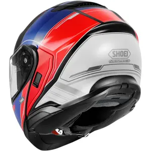 Imagem 5 de Capacete Shoei Neotec 3 Sharpen TC-10 - Preto/Azul/Vermelho (Articulado)