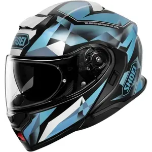 Capacete Shoei Neotec 3 Fragments TC-2 - Preto/Azul (Articulado)