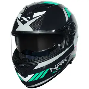Imagem 2 de Capacete Norisk Force 2 Maxx - Azul/Verde (Articulado)