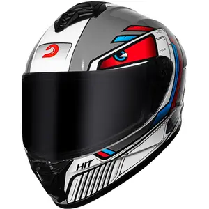 Imagem 6 de Capacete Race Tech Hit Android - Cinza/Vermelho