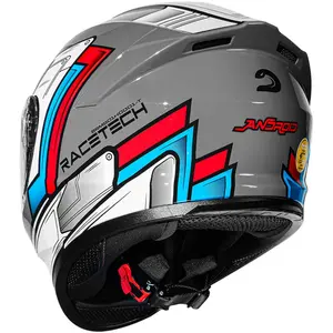 Imagem 7 de Capacete Race Tech Hit Android - Cinza/Vermelho