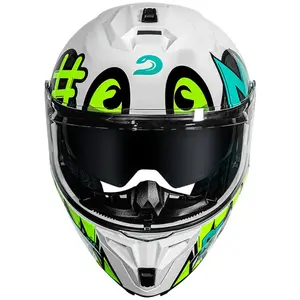 Imagem 13 de Capacete Race Tech Signal Stuff - Branco/Cinza (Articulado)
