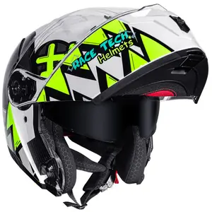 Imagem 8 de Capacete Race Tech Signal Stuff - Branco/Cinza (Articulado)