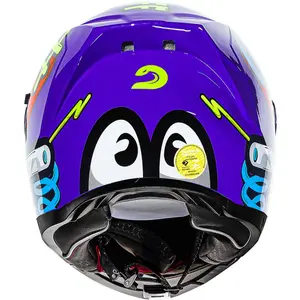 Imagem 10 de Capacete Race Tech Signal Stuff - Roxo/Laranja (Articulado)
