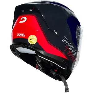 Imagem 9 de Capacete Race Tech Signal Active Azul/Branco/Vermelho (Articulado)