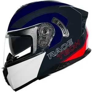 Capacete Race Tech Signal Active Azul/Branco/Vermelho (Articulado)