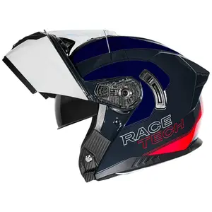 Imagem 5 de Capacete Race Tech Signal Active Azul/Branco/Vermelho (Articulado)