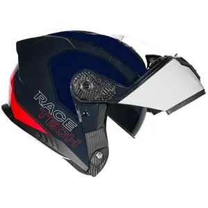 Imagem 6 de Capacete Race Tech Signal Active Azul/Branco/Vermelho (Articulado)