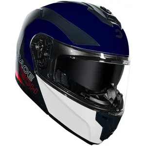 Imagem 4 de Capacete Race Tech Signal Active Azul/Branco/Vermelho (Articulado)
