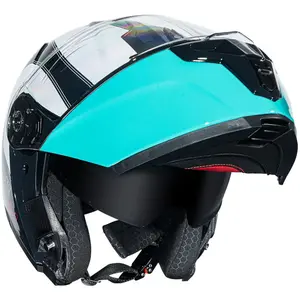 Imagem 6 de Capacete Race Tech Signal Active Branco/Verde/Rosa (Articulado)