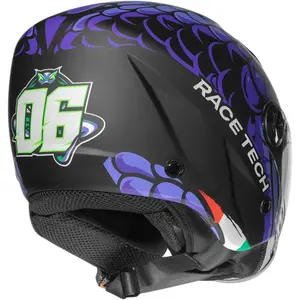 Imagem 7 de Capacete Race Tech Play Snake - Roxo (Aberto)