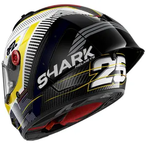 Imagem 2 de Capacete Shark Aeron-GP Carbon Raúl Fernández Signature DWY - Preto/Branco/Amarelo