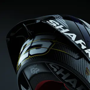 Imagem 5 de Capacete Shark Aeron-GP Carbon Raúl Fernández Signature DWY - Preto/Branco/Amarelo