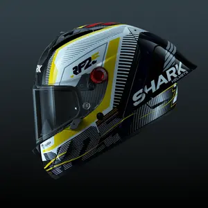 Imagem 4 de Capacete Shark Aeron-GP Carbon Raúl Fernández Signature DWY - Preto/Branco/Amarelo