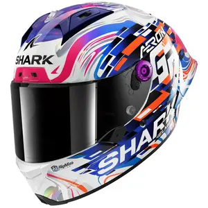 Imagem 1 de Capacete Shark Aeron-GP Carbon Zarco DVB - Branco/Roxo/Azul