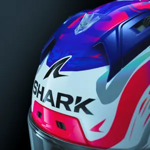 Imagem 5 de Capacete Shark Aeron-GP Carbon Zarco DVB - Branco/Roxo/Azul