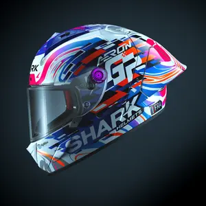 Imagem 4 de Capacete Shark Aeron-GP Carbon Zarco DVB - Branco/Roxo/Azul