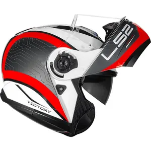 Imagem 4 de Capacete LS2 Strobe 2 FF908 Victory - Cinza/Branco/Preto (Articulado)