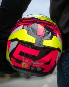 Imagem 12 de Capacete LS2 Stream 2 Tiger Aldeguer - Amarelo/Rosa