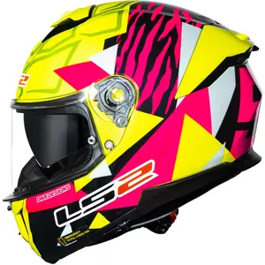 Imagem 1 de Capacete LS2 Stream 2 Tiger Aldeguer - Amarelo/Rosa