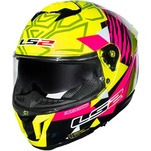 Imagem 3 de Capacete LS2 Stream 2 Tiger Aldeguer - Amarelo/Rosa