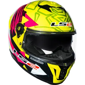 Imagem 4 de Capacete LS2 Stream 2 Tiger Aldeguer - Amarelo/Rosa