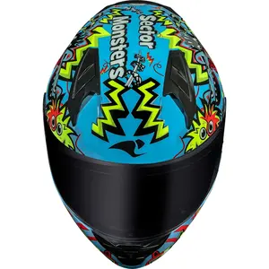 Imagem 6 de Capacete Race Tech Sector Monsters - Azul/Amarelo