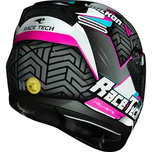 Imagem 8 de Capacete Race Tech Sector Voltkon - Branco/Rosa