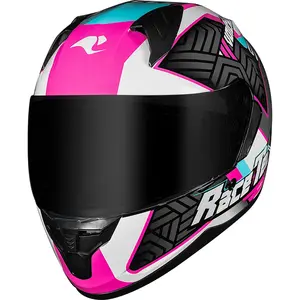 Imagem 5 de Capacete Race Tech Sector Voltkon - Branco/Rosa